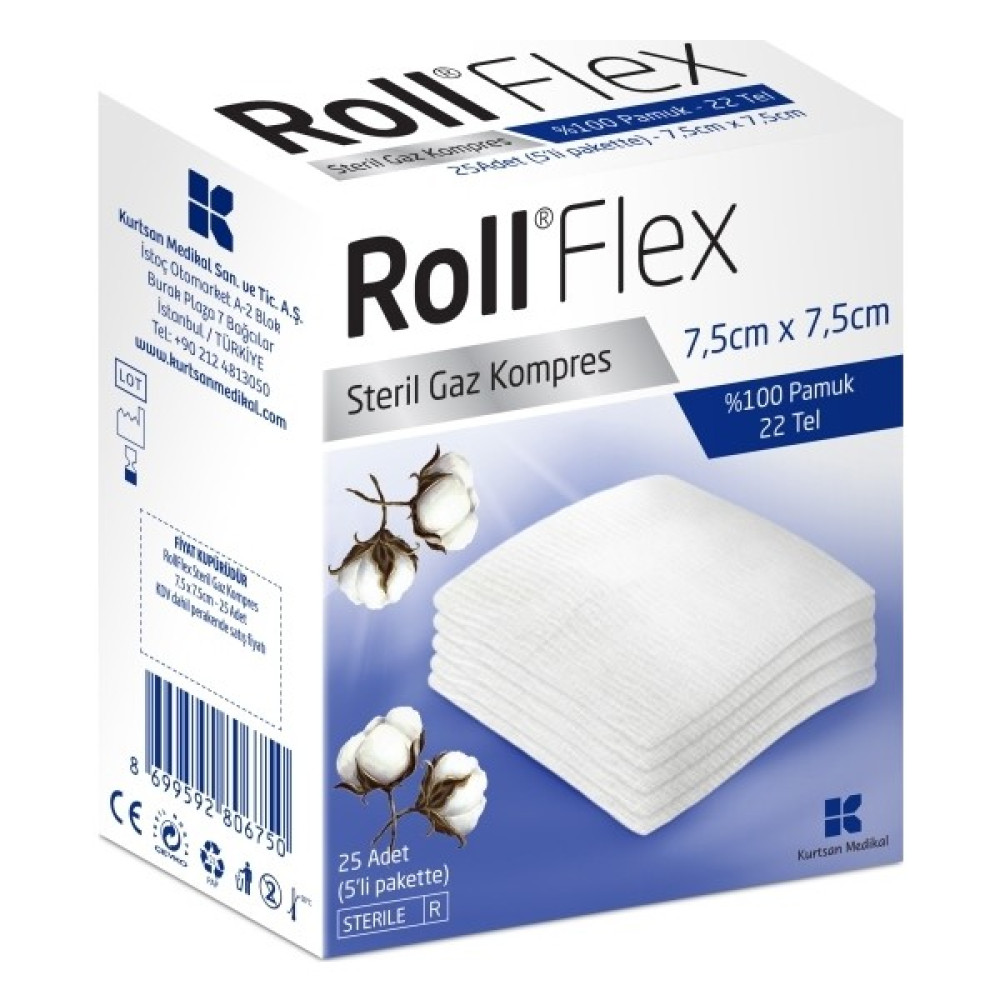 Roll Flex Steril Gaz Kompres %100 Pamuk 25 Adet Oto Boyaları Fiyatı