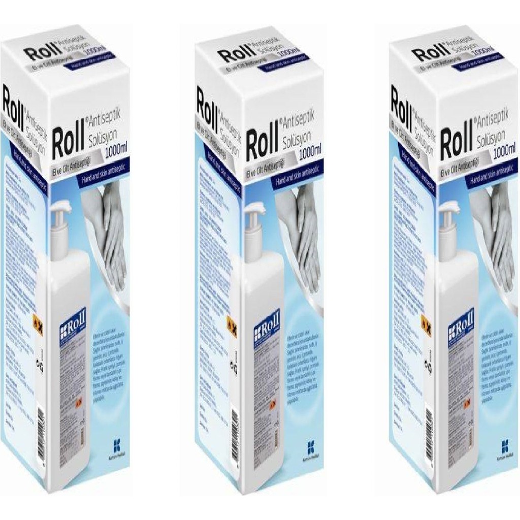 Roll Solüsyon El ve Cilt Dezenfektanı 1000 ml ( 3 Adet ) - 100 ml Diğer Fiyatı