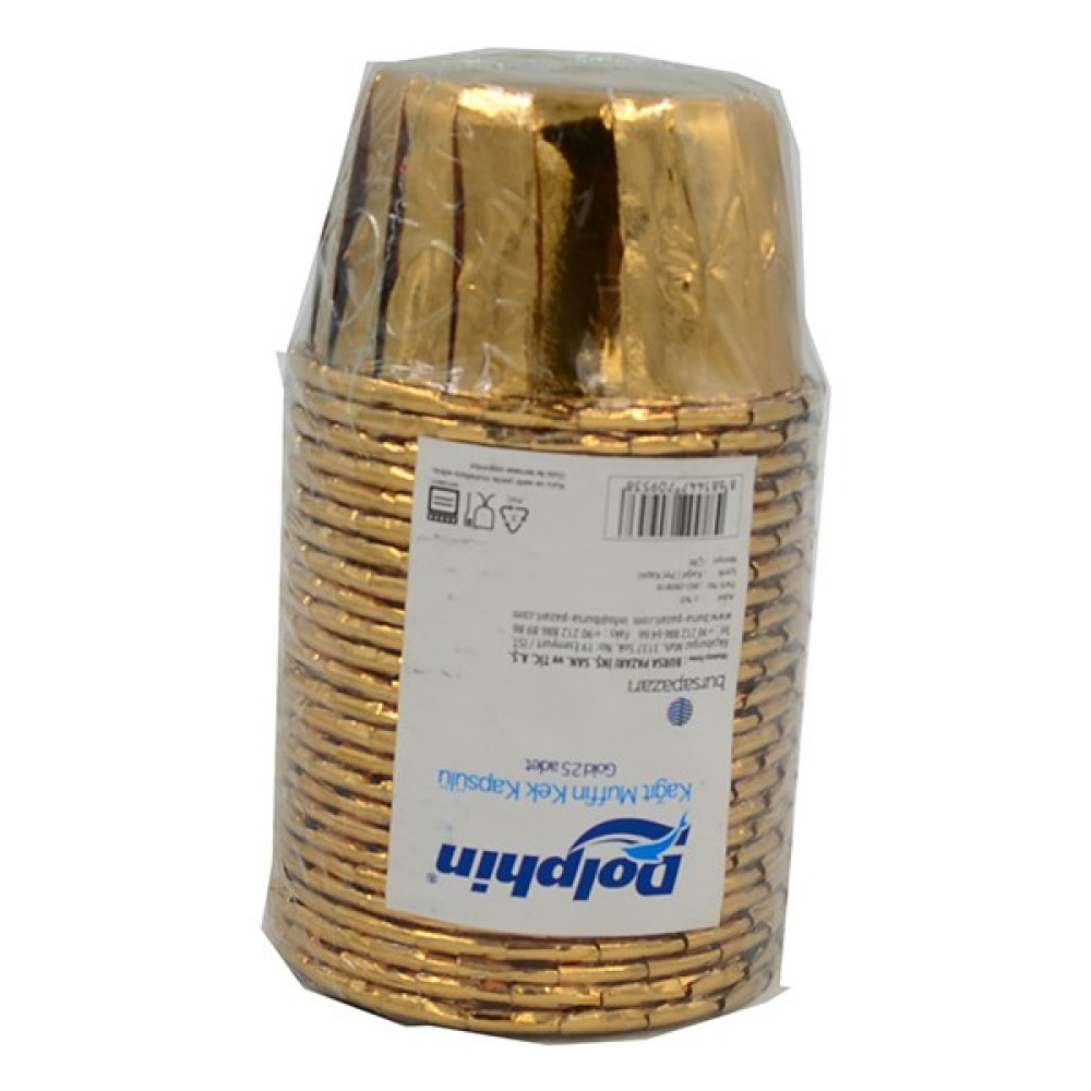 Roll-Up Gold Muffin Kek Kapsülü 25'li Kek Kalıpları Fiyatı