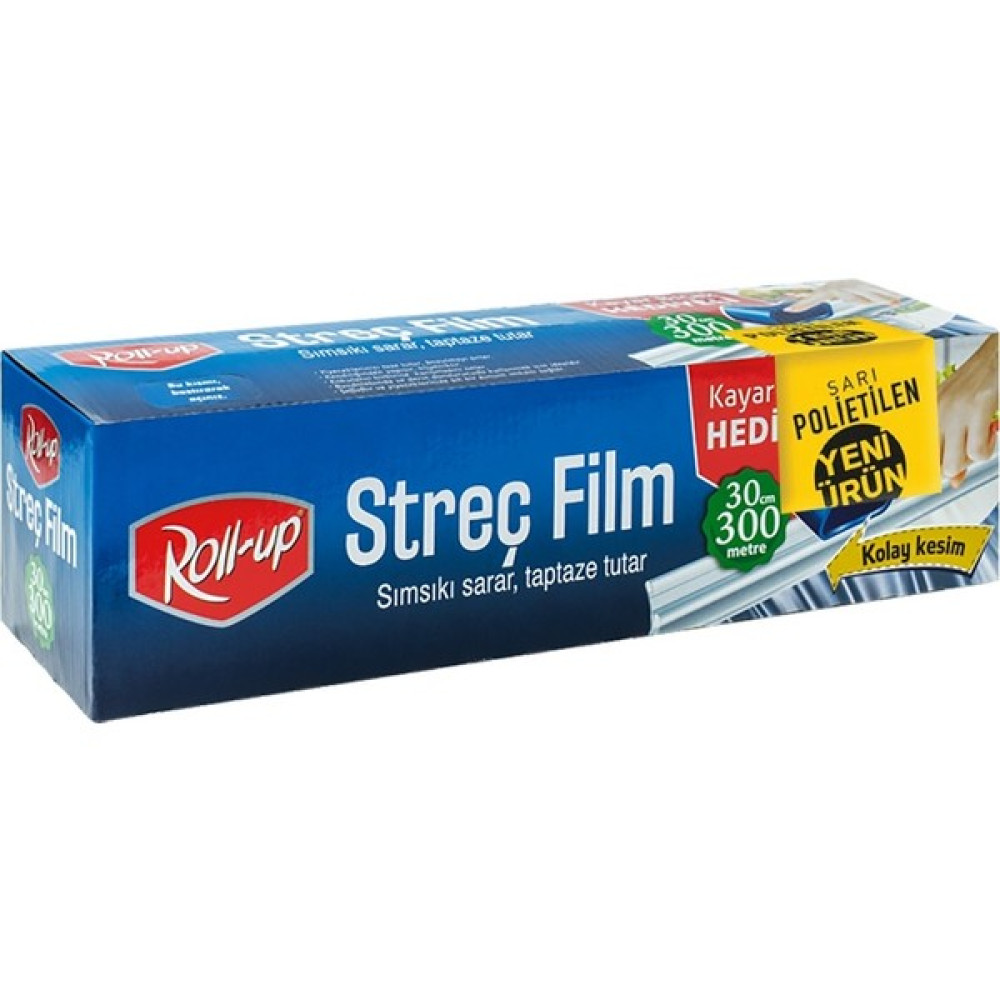 Roll Up Sarı Pe Streç Film 30 cm x 300M 8mic Streç Film Fiyatı