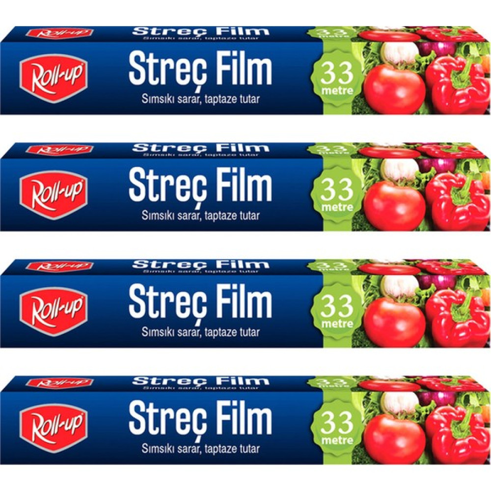 Roll-Up Streç Film Set 30 cm x 33 M 4'lü Streç Film Fiyatı