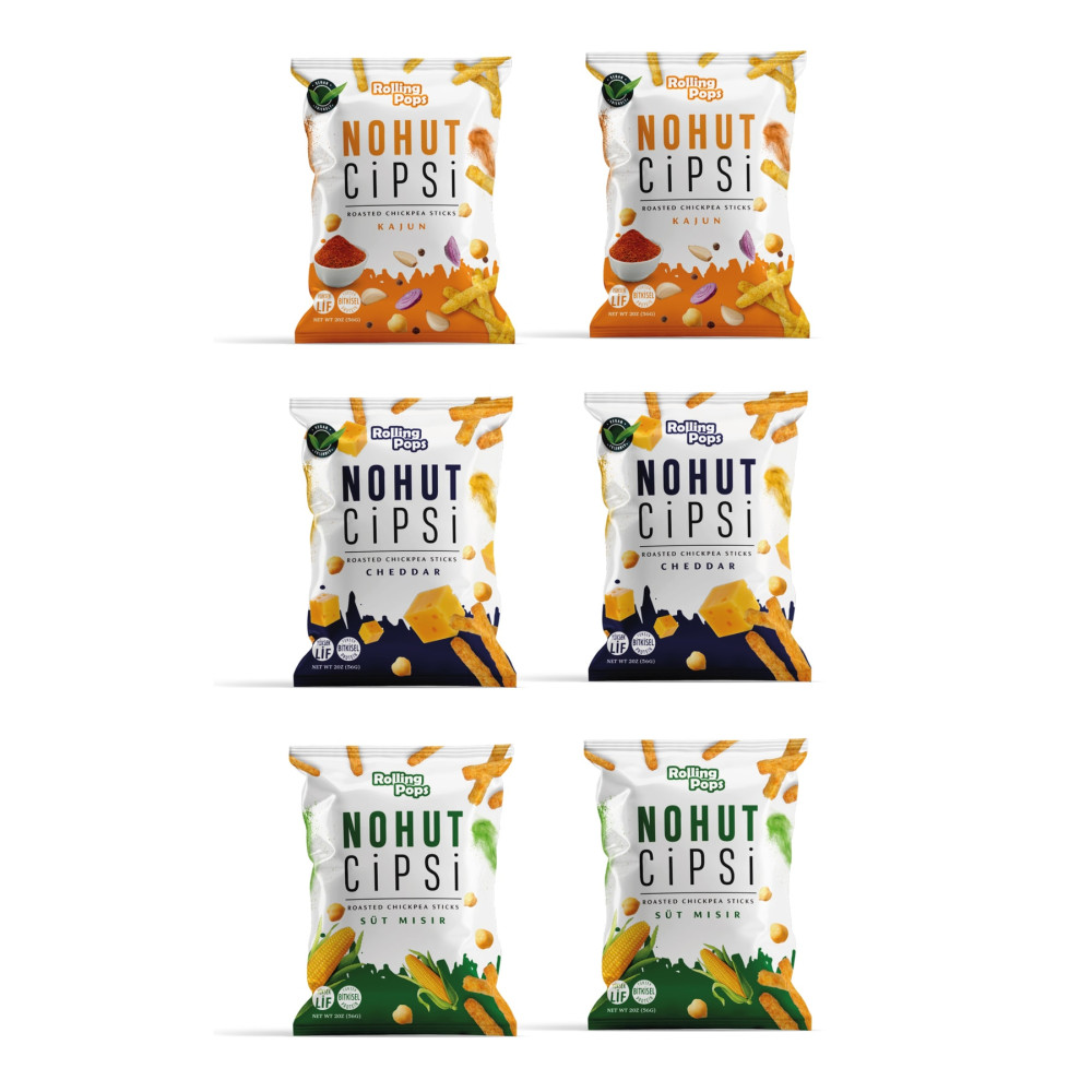 Rolling Pops 56g Nohut ve Mercimek Cipsi Seti 6 adet MIX Cips Fiyatı