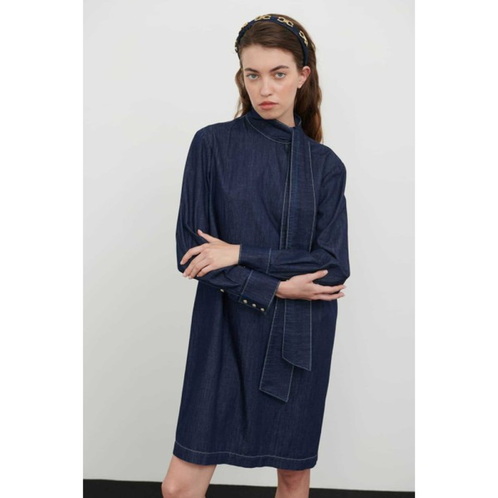 ROMAN Denim Günlük Elbise Lacivert K2411017_015 Elbise Fiyatı