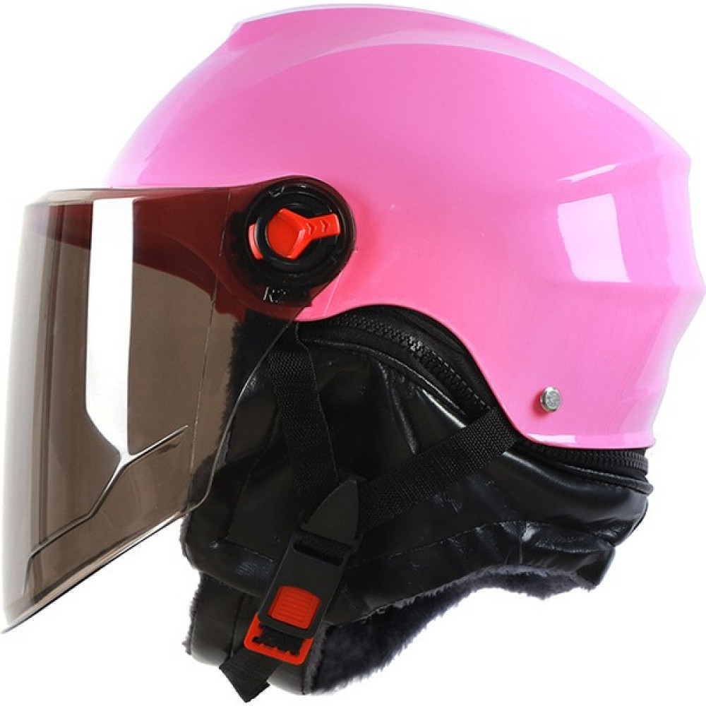 Romantik Balon Kask Vizörlü Motosiklet Kaskı (Yurt Dışından) - Pembe Motorsiklet Kaskları Fiyatı