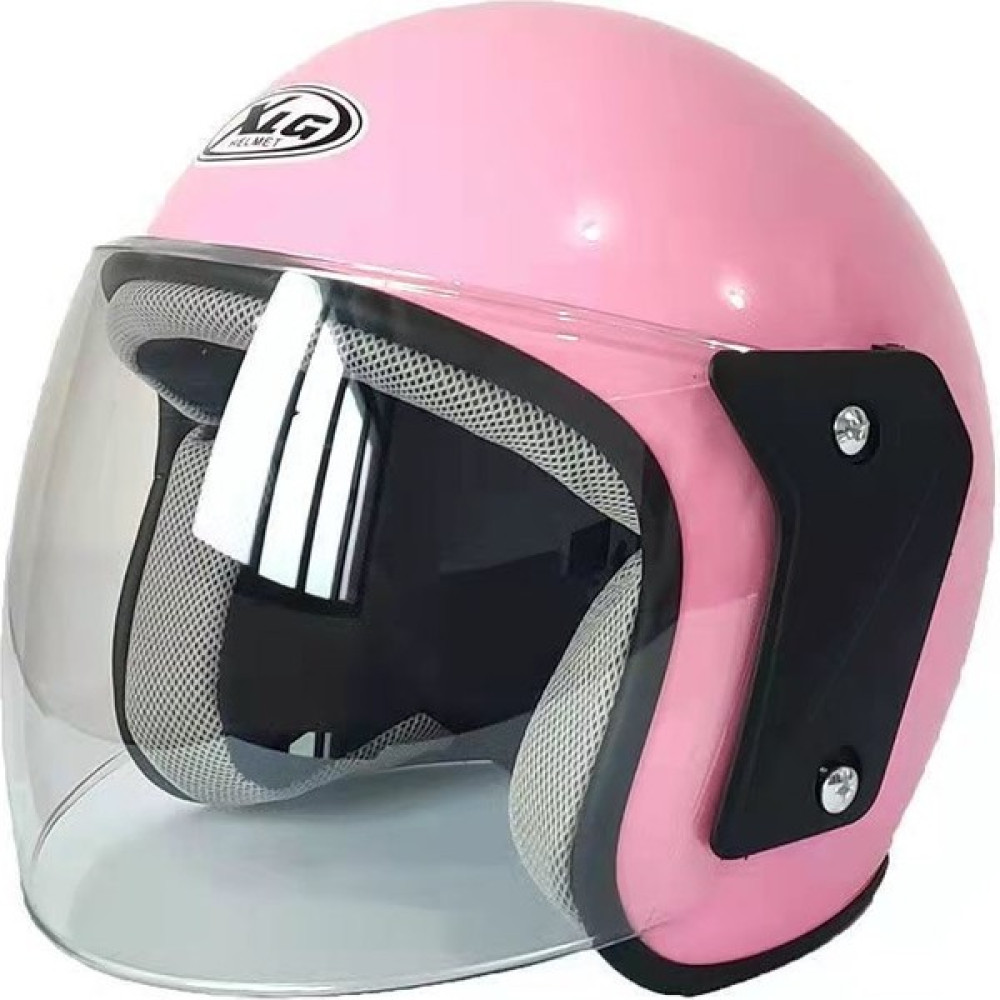 Romantik Balon Motosiklet Kaskı Kapalı Kask Güneş Vizörlü (Yurt Dışından) - Pembe Motorsiklet Kaskları Fiyatı