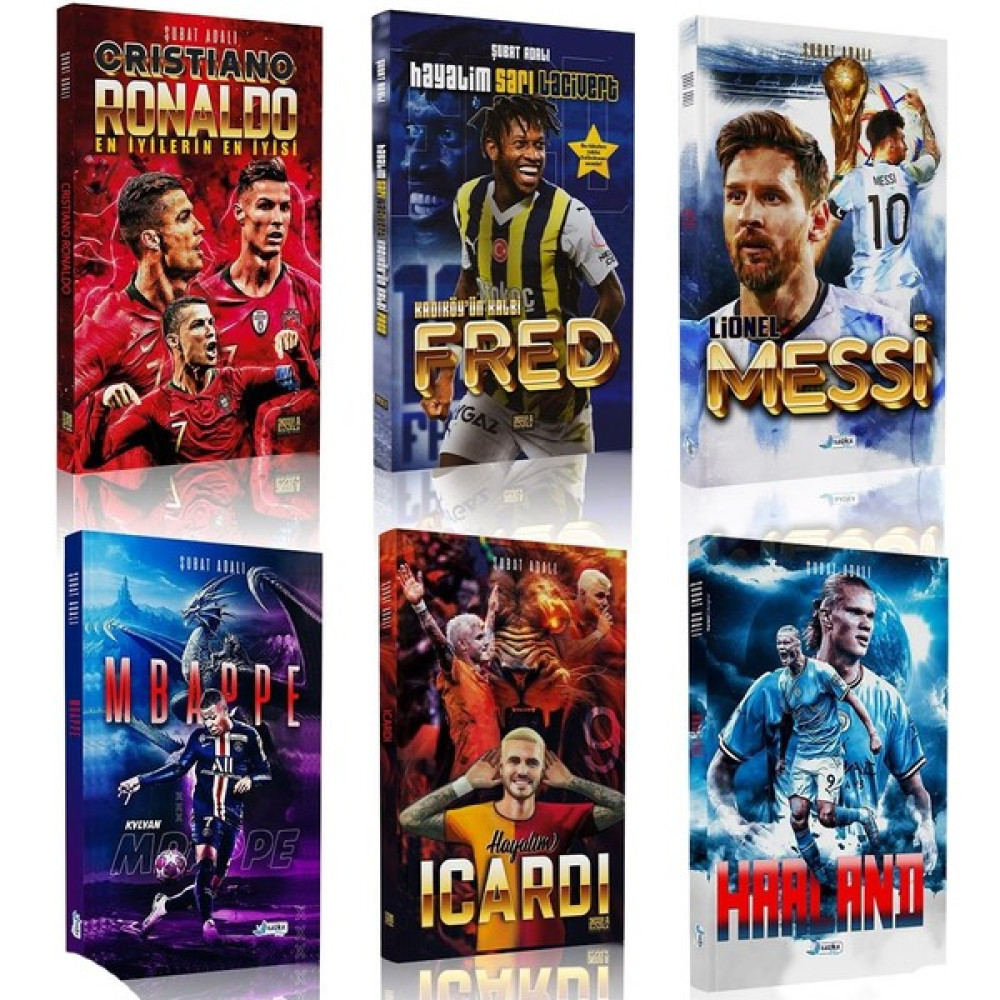 Ronaldo - Messi - Haaland - Mbappe - Icardi - Fred 6 Kitap Sağlık, Spor ve Diyet Fiyatı
