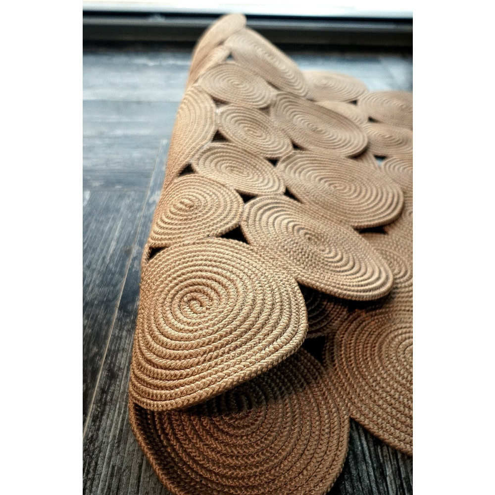 Rönesans Tekstil Hasır Jüt Çiçek Desenli Kilim Halı 90 x 90 Beden Kilim Fiyatı