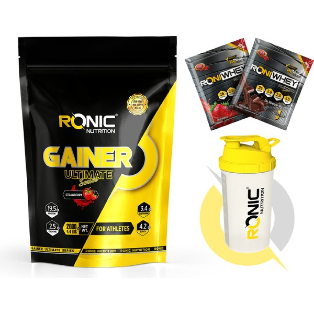 Ronic Nutrition Gainer Ultimate 2000 G Kilo Almaya Yardımcı Karbonhidrat Tozu - Çilek Sporcu Besinleri Fiyatı