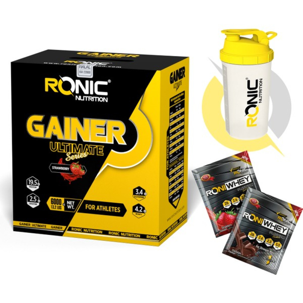 Ronic Nutrition Gainer Ultimate 6000 G Kilo Almaya Yardımcı Karbonhidrat Tozu - Çilek Sporcu Besinleri Fiyatı