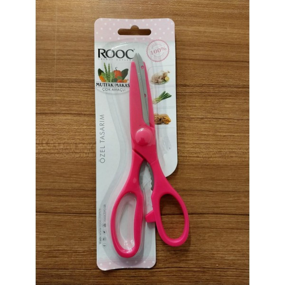 Rooc Tavuk Makas Renkli 22CM 9110C - Koyu Pembe Mutfak Gereçleri Fiyatı