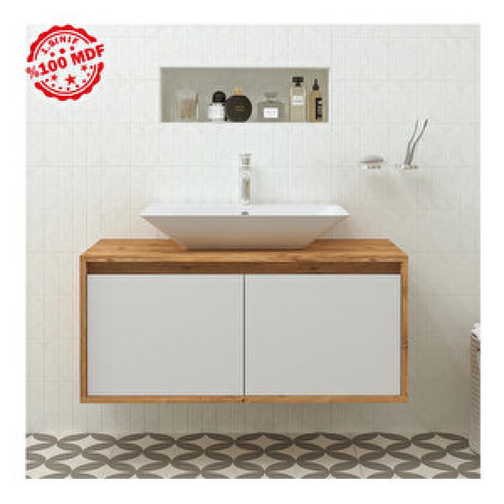 Roomart 2 Kapaklı Lavabolu Asma 100 Cm Banyo Dolabı Banyo Dolabı / Mobilyası Fiyatı