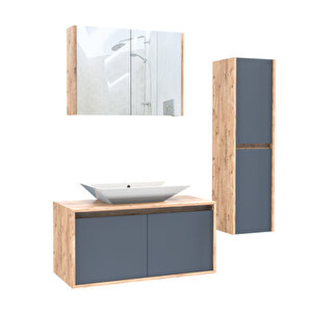 Roomart Lavabolu 100 Cm Banyo Dolabı Boy Dolaplı Banyo Dolabı / Mobilyası Fiyatı