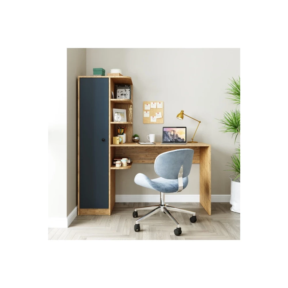 Roomart Raflı Calısma Masası , Calısma Ofıs Masası Sol Dolaplı Atlantık Cam Çalışma Masası Fiyatı