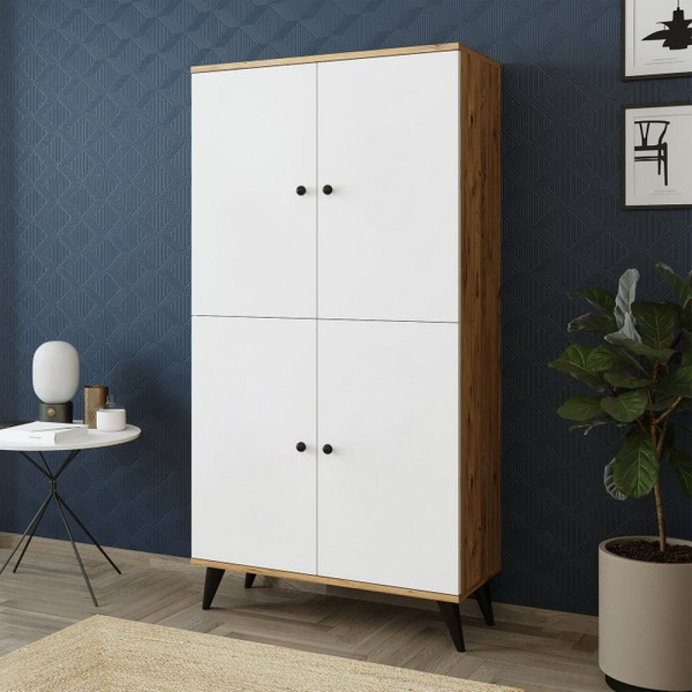 Roomart Retra 4 Kapaklı Çok Amaçlı Dolap , Kiler Dolabı , Kitaplık Atlantik Çam Gardrop & Dolap Fiyatı