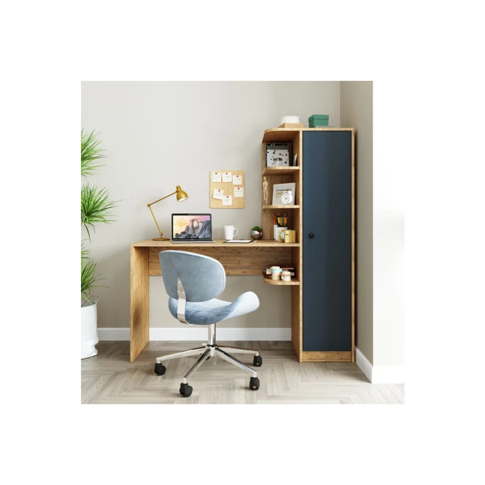 Roomart Roma Raflı Calısma Masası , Calısma Ofıs Masası Sag Atlantık Cam Çalışma Masası Fiyatı