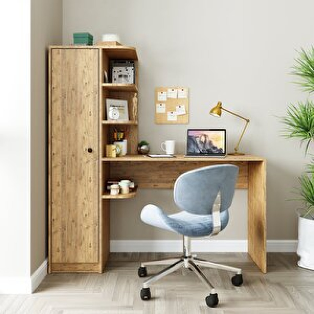Roomart Roma Rafli Çalışma Masası , Çalışma Ofi̇s Masası Sol Dolaplı Atlanti̇k Çam Atlantik Çam Bilgisayar Masası Fiyatı