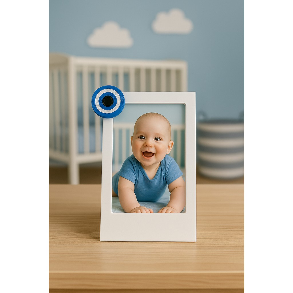 Root Made Instax Fotoğraf Çerçevesi Minimalist Dekoratif Vesikalık Masaüstü Çerçeveler Bebek Aile Çift Fotoğraf Köşesi Dekor - Beyaz - Mavi Resim & Fotoğraf Çerçevesi Fiyatı