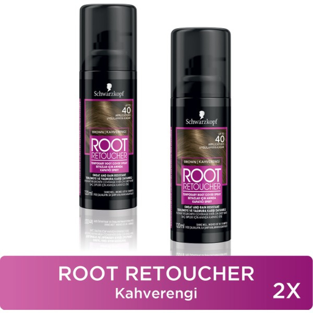 Root Retoucher Beyazları Anında Kapatan Sprey Boya Kahverengi 120 Ml X 2 Adet Saç Boyası Fiyatı