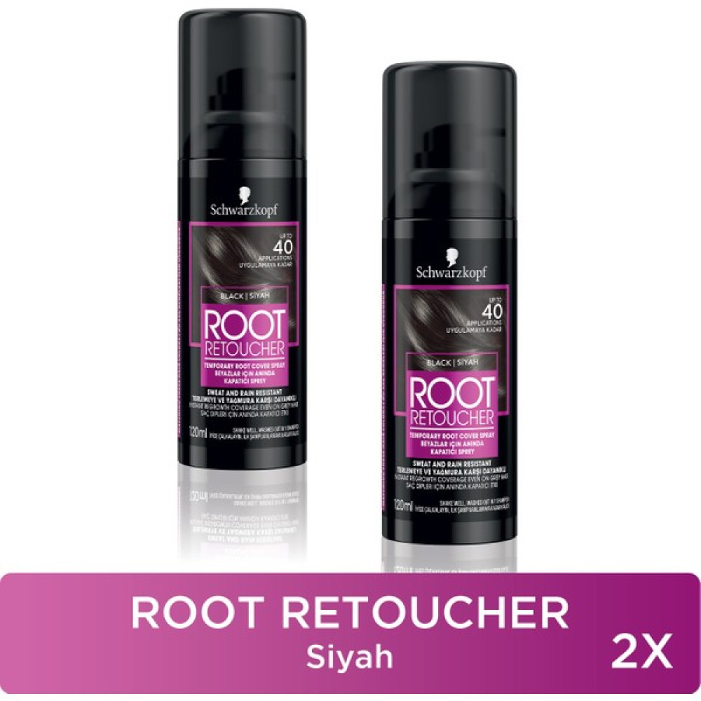 Root Retoucher Beyazları Anında Kapatan Sprey Boya Siyah 120 Ml X 2 Adet Saç Boyası Fiyatı