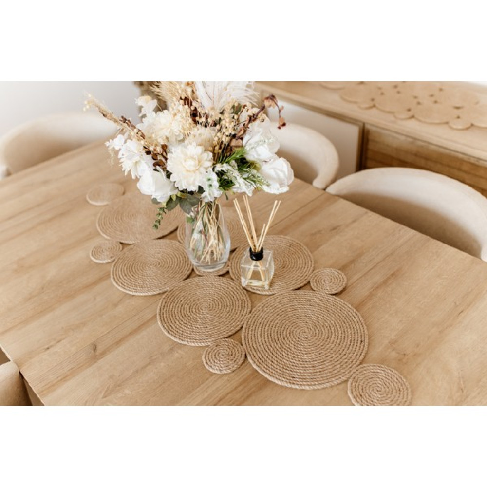 Rope Decor Hasır Jüt Runner Amerikan Servis 75X35 cm - 75 x 35 cm - Açık Kahverengi Masa Örtüsü Fiyatı