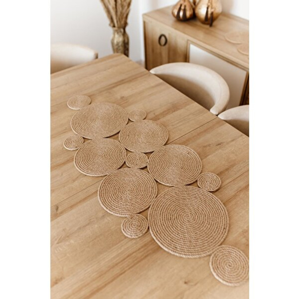 Rope Decor Hasır Jüt Salon Mutfak Masa Örtüsü Runner 100 x 40 cm - 40 x 100 cm - Açık Kahverengi Amerikan Servis Fiyatı