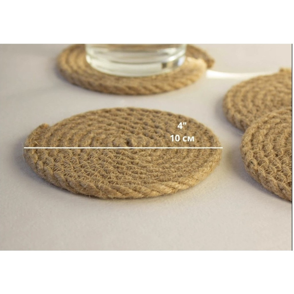 Rope Home Decor Jüt Kordon Ip Bardak Altlığı 4 Adet - Renkli Bardak Altlığı Fiyatı