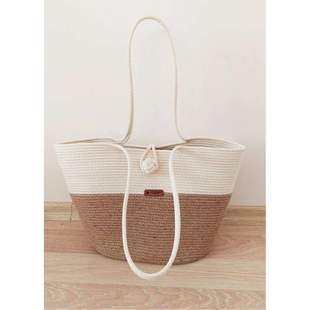 Rope Home Decor Jüt Plaj Çanta, El Yapımı Ip Kordon Kol Çantası Bayan Çanta ve Cüzdan Fiyatı