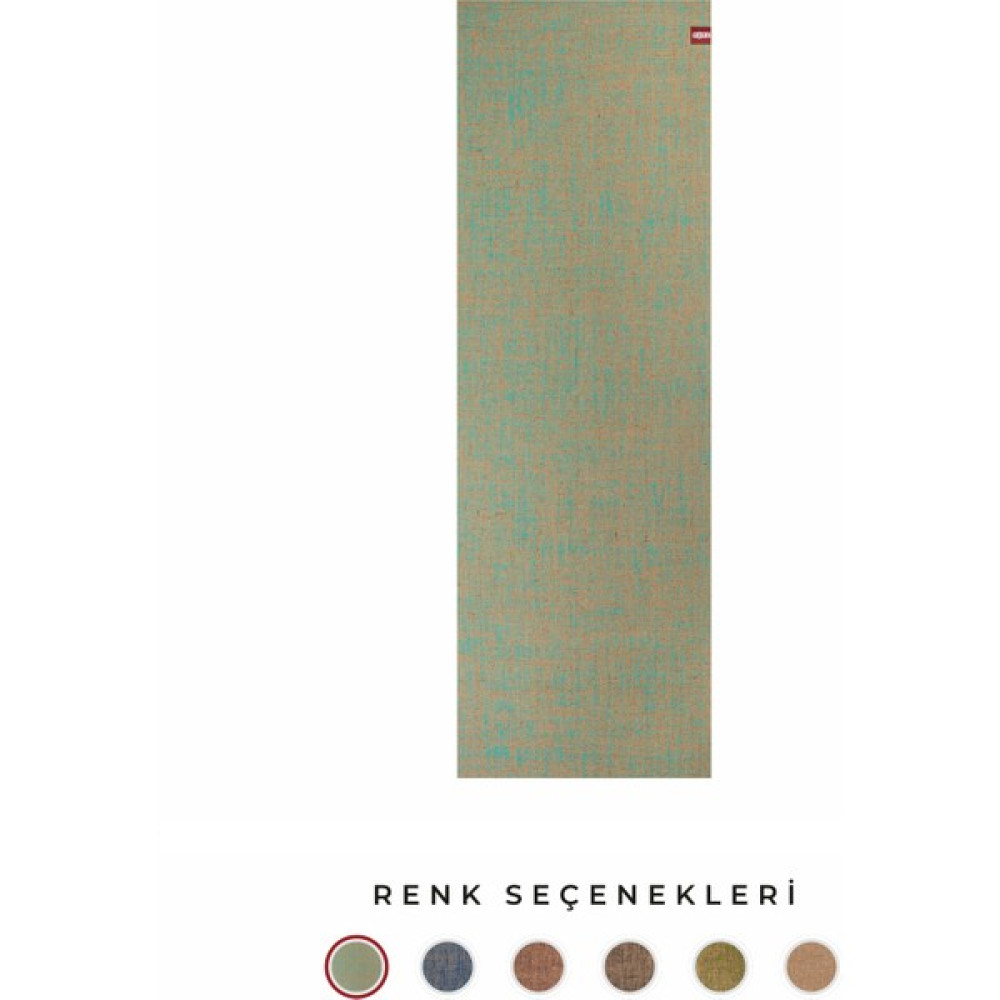 Roru Concept Doğal Jüt Yoga Egzersiz Matı 173 x 61 cm 5 mm Kuru, Az - Orta Terleyen Eller İçin, Turkuaz Pilates Minderi Fiyatı