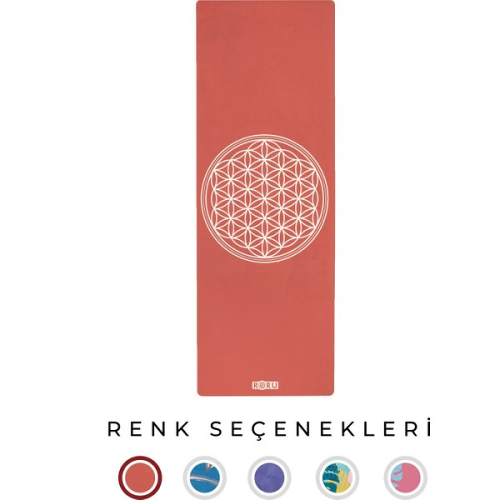 Roru Concept Moon Kaydırmaz Yoga Egzersiz Matı, Kuru Nemli Eller İçin, 173x61 cm 3 mm Doğal Kauçuk, Bordo Kondisyon Aletleri Fiyatı