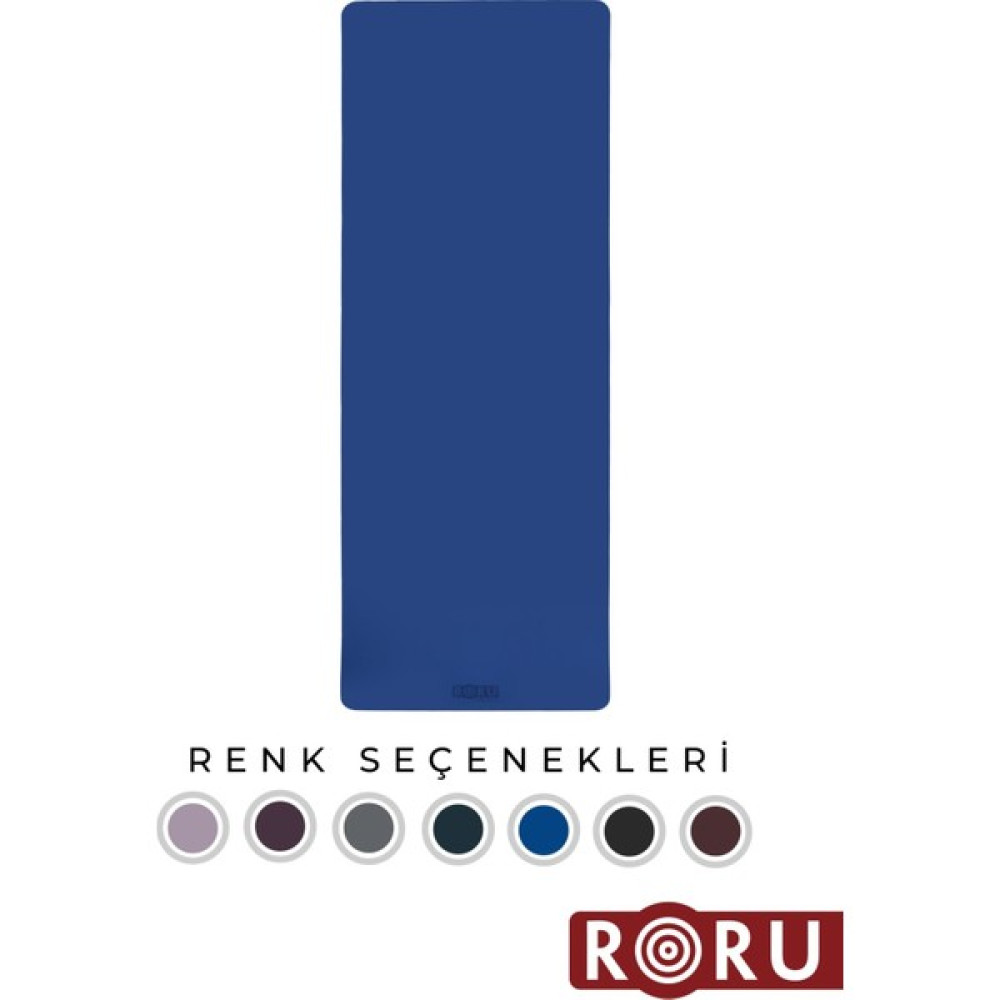 Roru Concept Sun Ekstra Kaydırmaz Yoga Egzersiz Matı 185 x 68 cm 4 mm Kuru - Nemli Ellere, Kauçuk, Mavi Pilates Minderi Fiyatı