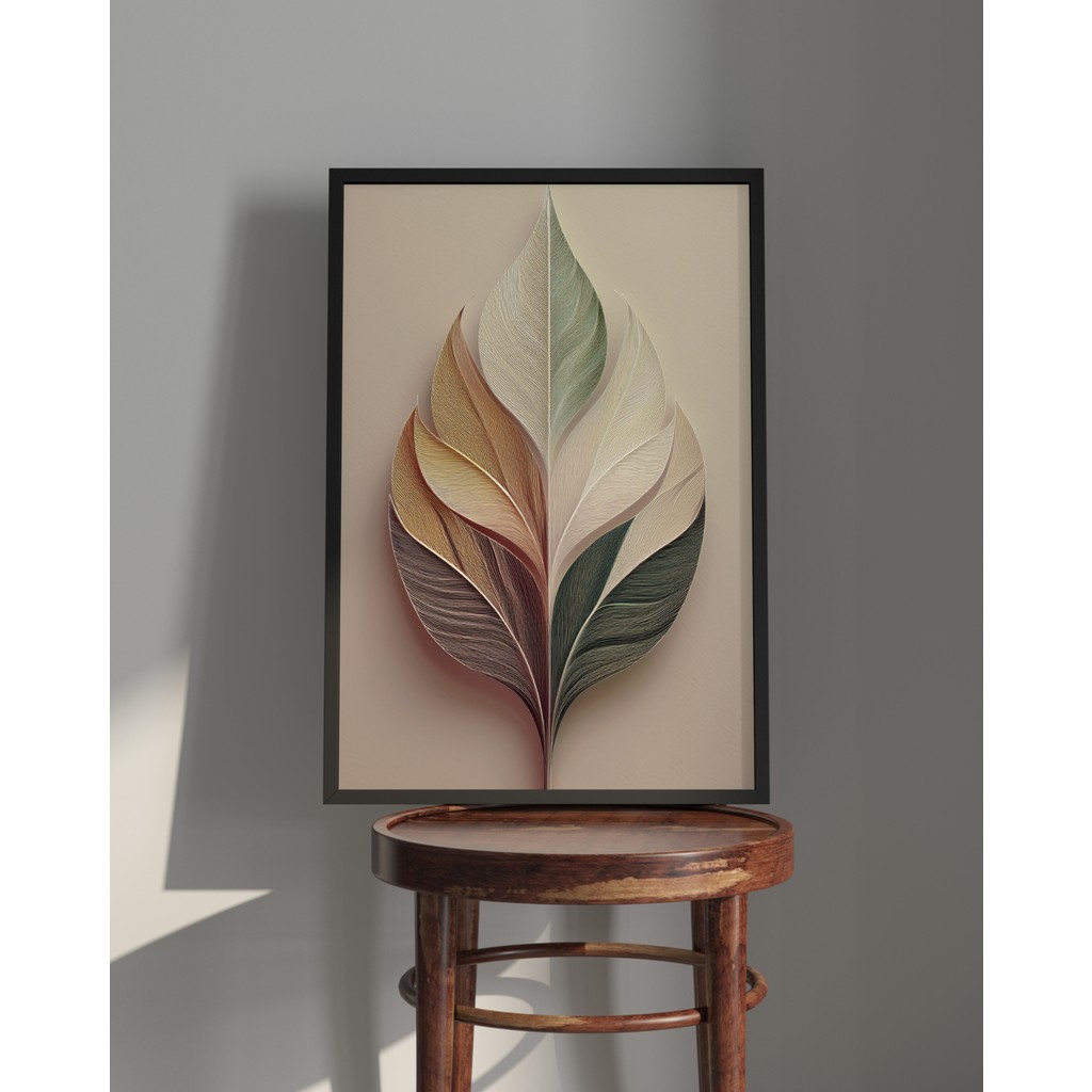 Rosa Art Tablo | Ahşap Çerçeveli Tablo | Çerçeveli Poster | Yaprak Temalı Tablo, Çiçek Temalı Tablo - 50x70 - 000-Siyah Kanvas Tablo Fiyatı