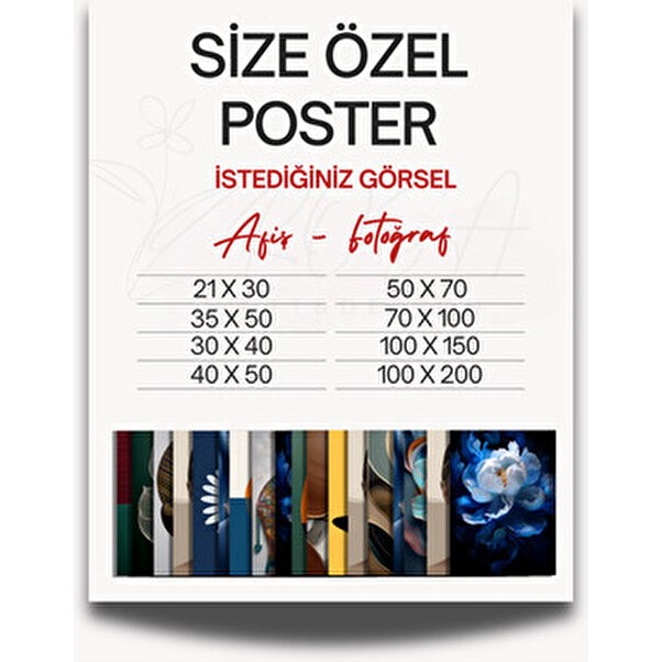 Rosaart Kişiye Özel Poster | Istediğiniz Görselde Fotoğraf Kağıdına Dijital Baskı | Çerçevesiz | Büyük Boy - Çok Renkli - 100 x 150 Diğer Fiyatı