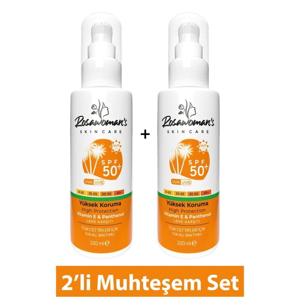 Rosawomans Güneş Kremi 100ml (2 ADET) 50 Spf Güneş Kremleri ve Losyonları Fiyatı