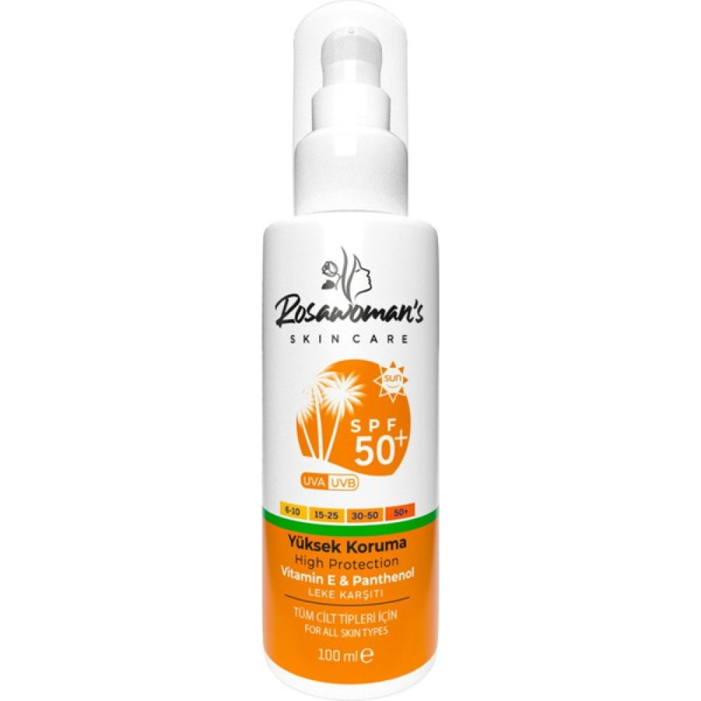 Rosawoman's Güneş Kremi 100ML+50SPF Yüksek Korumalı Leke Karşıtı Güneş Kremleri ve Losyonları Fiyatı