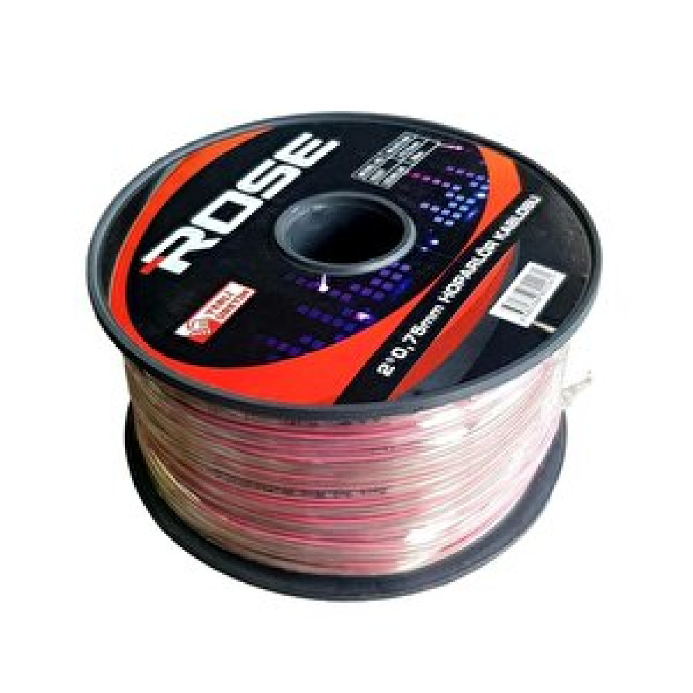Rose 2x0.75mm Hoparlör Ses Sistemi Kablosu 200metre Şeffaf RCA Kablo Fiyatı