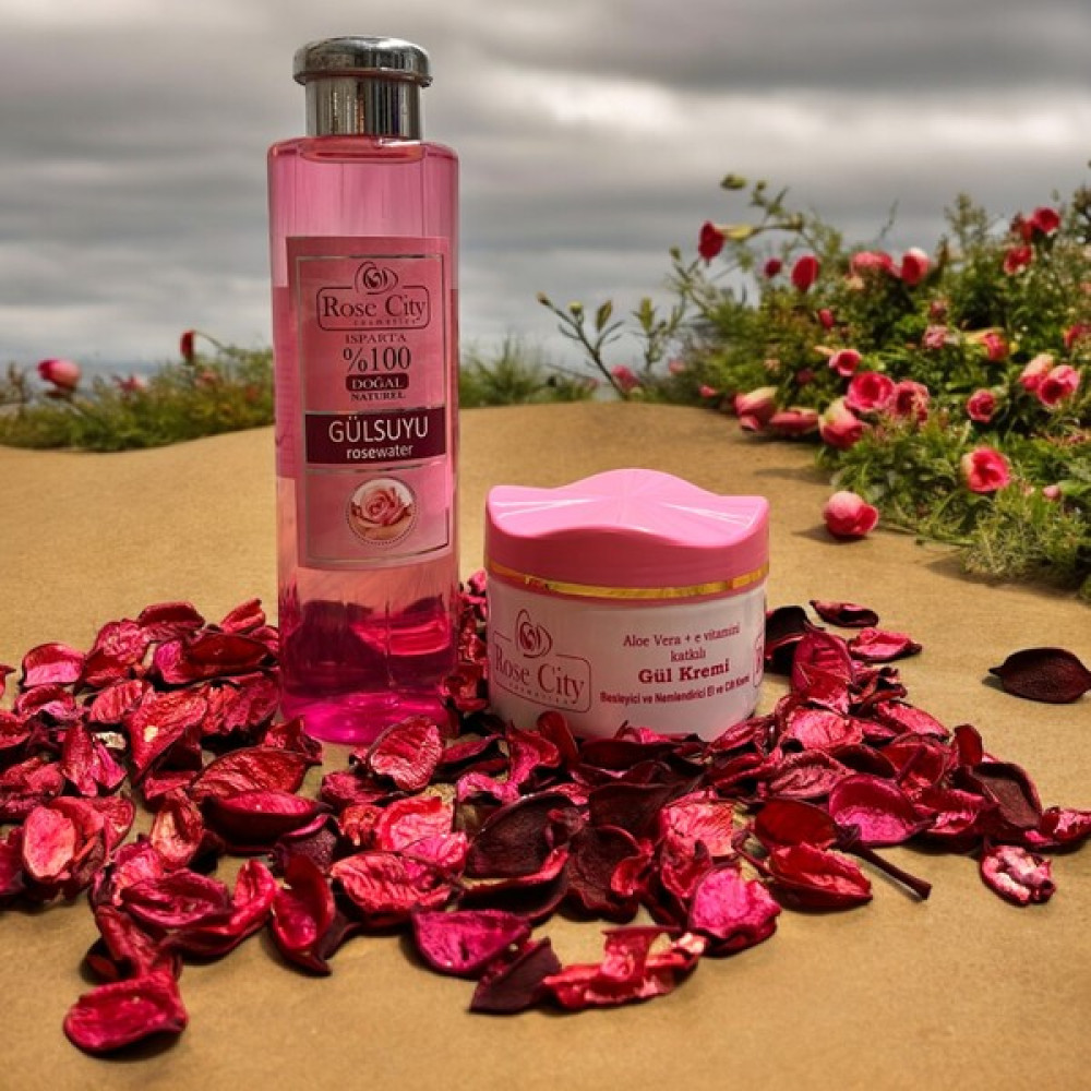 Rose City Aloe Vera + E Vitaminli Besleyici ve Nemlendirici Gül Kremi - Doğal Gül Suyu ile Bakım Seti - E-VİTAMİNİ Oto Boyaları Fiyatı