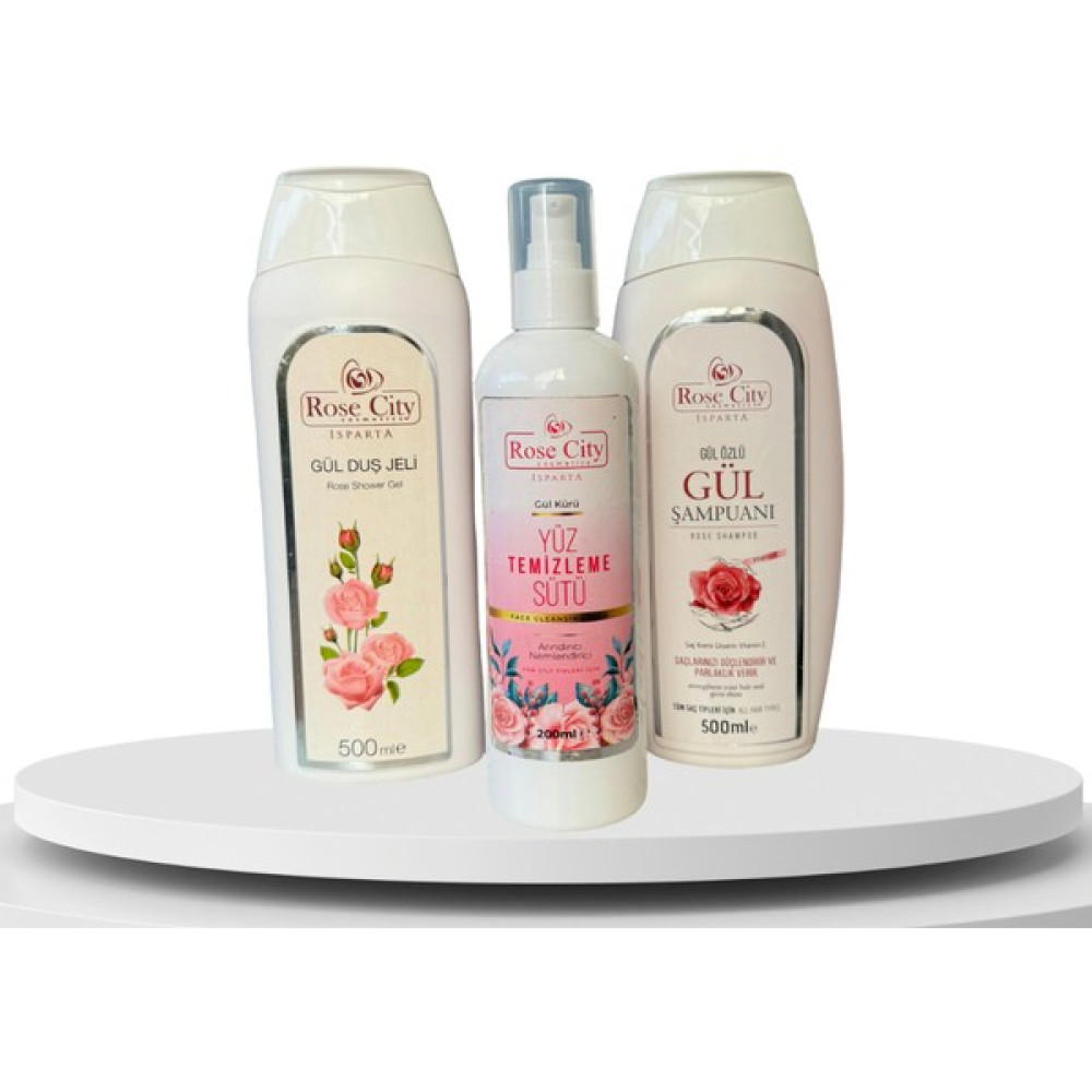 Rose City Gül Şampuan - Duş Jeli ve Yüz Temizleme Sütü - 500 ml Oto Boyaları Fiyatı