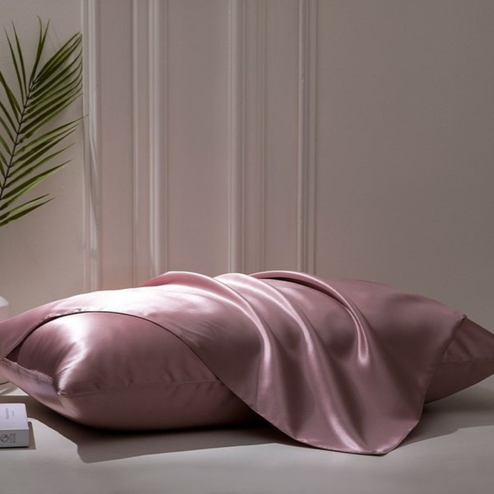 Rose (Gül Kurusu) Ipek Saten Yastık Kılıfı 50 x 70 1 Adet - 50 x 70 cm - Gül Kurusu Yastık Kılıfı Fiyatı
