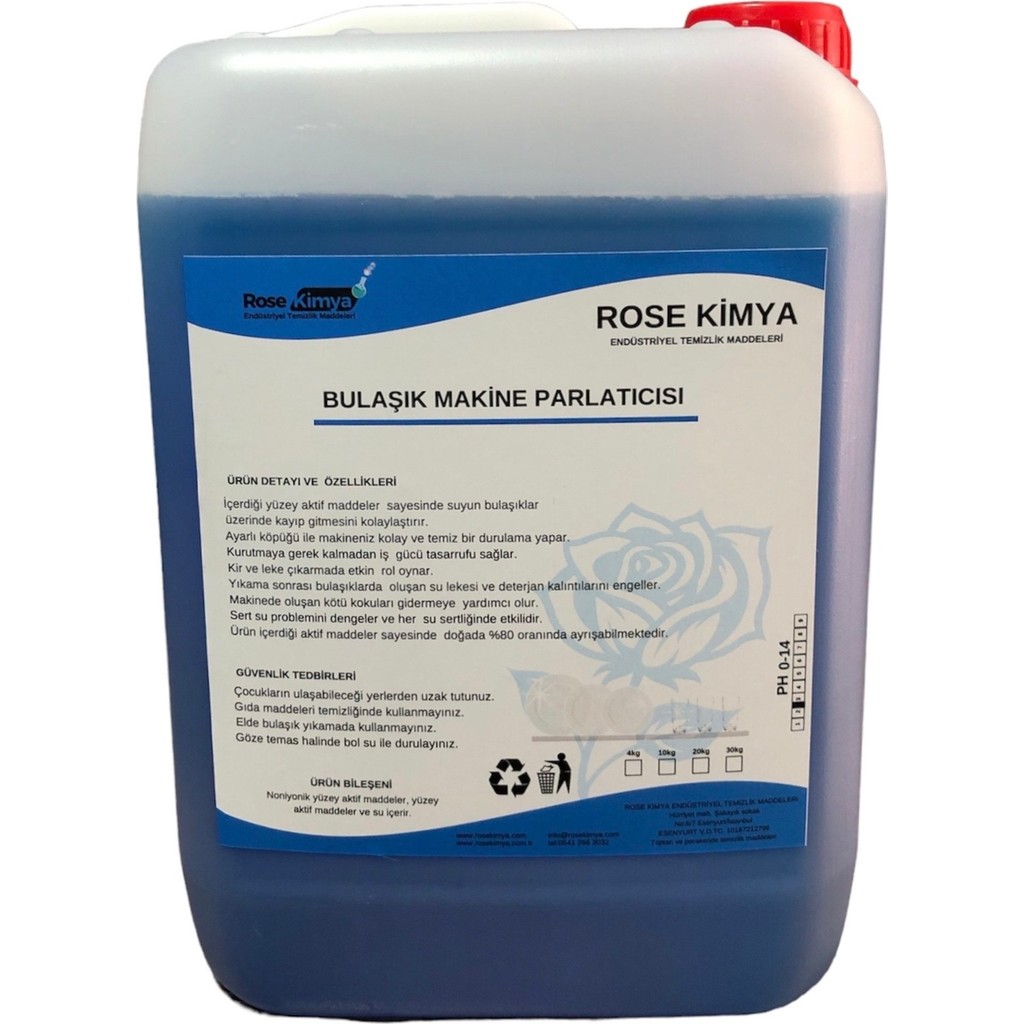 Rose Kimya Bulaşık Makinesi Parlatıcısı 4 kg Bulaşık Yıkama Fiyatı
