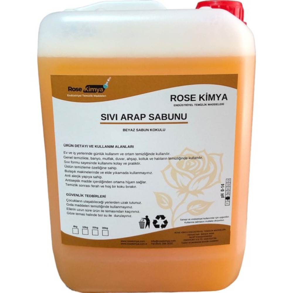 Rose Kimya Sıvı Arap Sabunu Beyaz Sabun Kokulu 4 kg El Bakımı Fiyatı