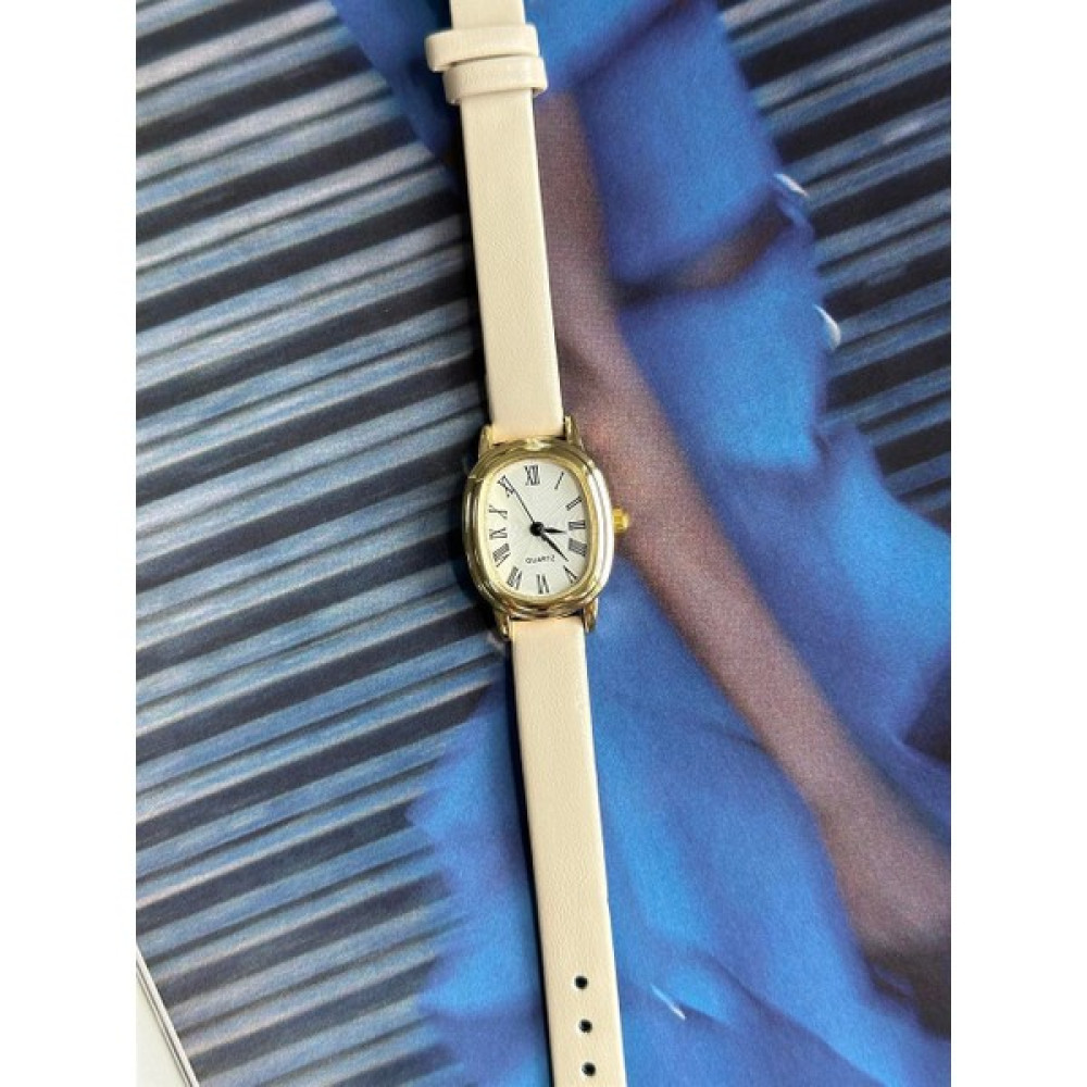Roseandroses Enio Krem Deri Kayış Minimal Vintage Gold Çerçeve Kadın Kol Saati Kol Saatleri Fiyatı