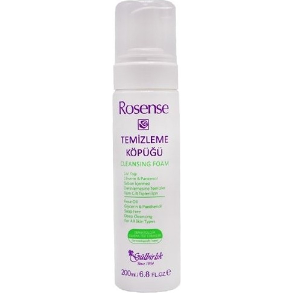 Rosense Temizleme Köpüğü 200 ml Karma Ciltler İçin Temizleyici Etkili Sabun İçermeyen Formül Diğer Fiyatı
