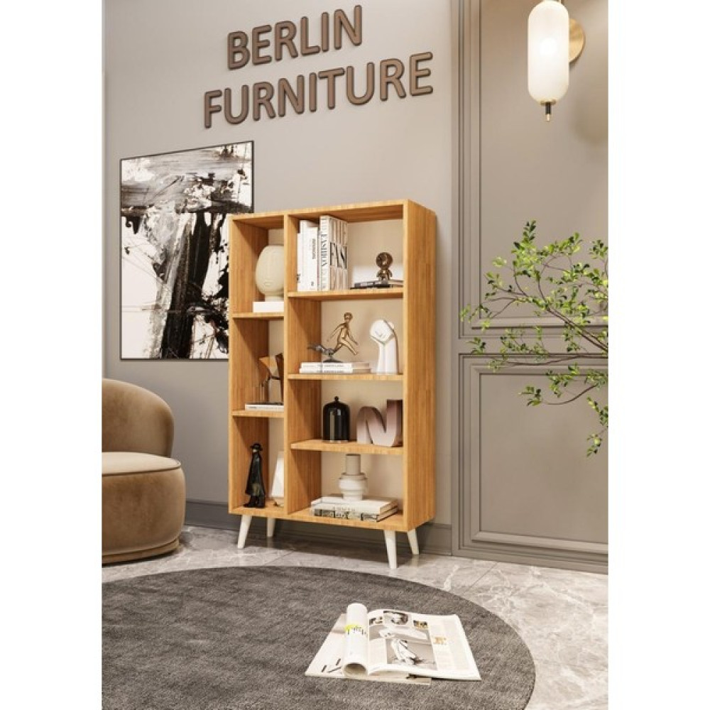 Rosepal Mobilya Milano Bambu 2 Kapaklı 7 Bölmeli Kitaplık Kitaplık Fiyatı