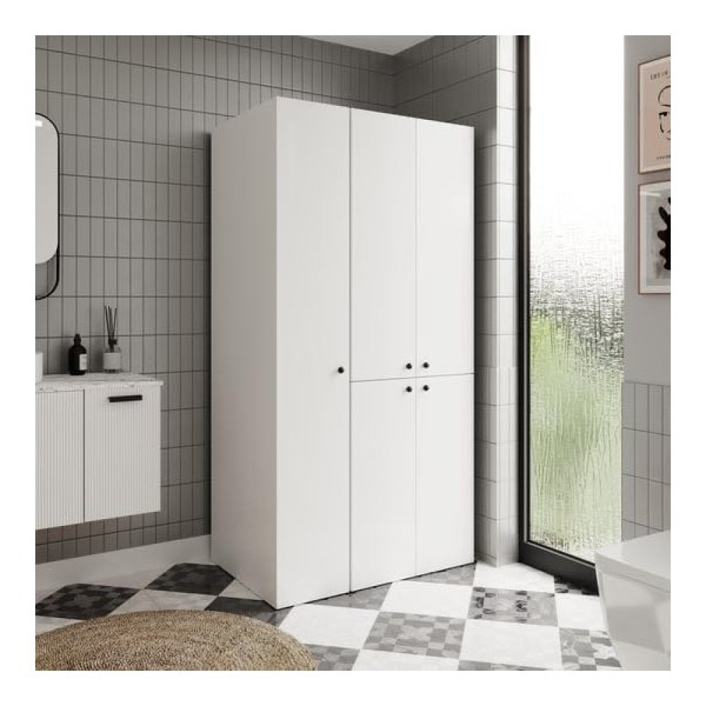 Rosepal Mobilya Savana Çamaşır Makinası ve Kurutma Makinası Takım - Beyaz Banyo Dolabı / Mobilyası Fiyatı