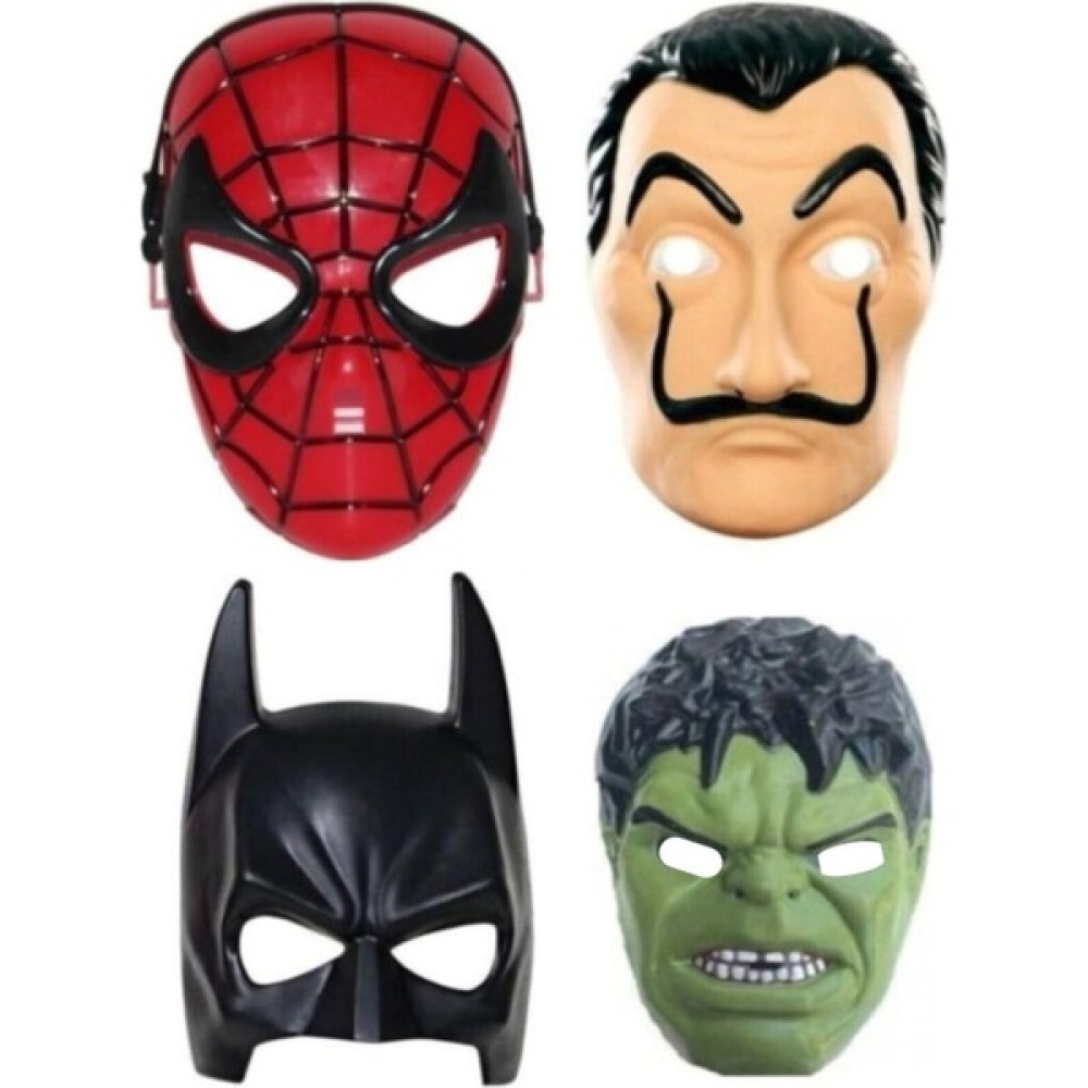Roseroi Spiderman Örümcek Adam + Batman Yarasa Adam + Hulk + La Casa De Papel Salvador Dali Maskeleri - Renkli Oyuncak Fiyatı