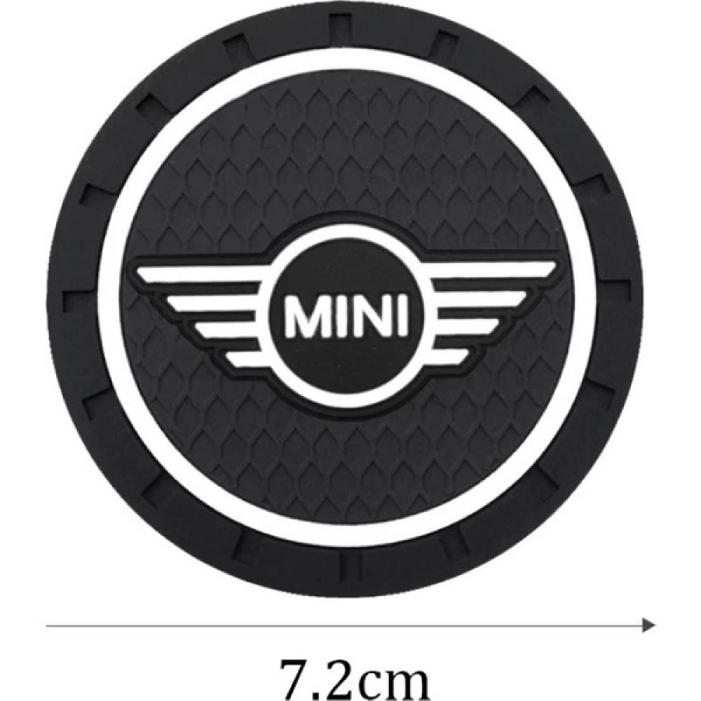 Rosetr Mini Cooper Araç Içi Bardak Altlığı Siyah Mini Logolu 2'li Set 72MM - 01-Siyah Oto Seyahat Ürünleri Fiyatı