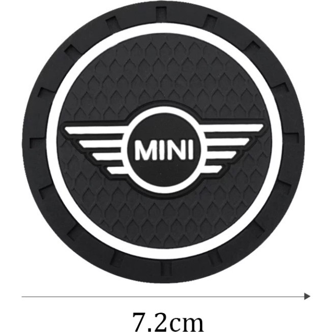 Rosetr Siyah Mini Cooper  Silikon Bardak Altlığı 2'li Set Oto Seyahat Ürünleri Fiyatı