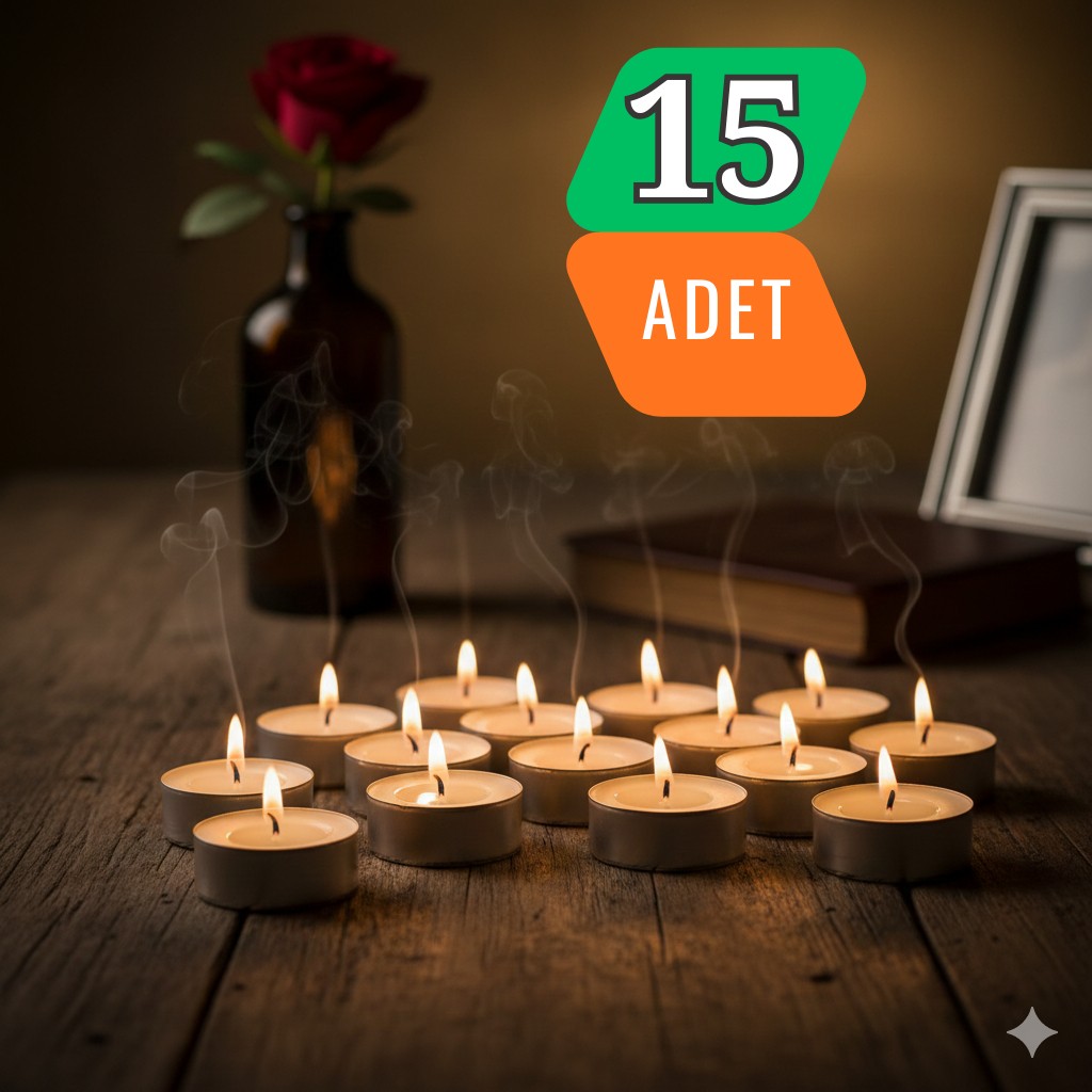 Rosfloa Premium Tealight Mum–4 Saat Yanış-Buhurdanlık, Sevgililer Günü, Kutlama, Doğum Günü, Düğün Kına - Beyaz Diğer Fiyatı
