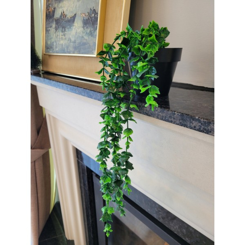 Rosfloa Siyah Saksılı 7 Dallı Yeşil Sarkıt Okaliptus Yapay Bitki Dekor 50 cm - Siyah - Beyaz Ev & Dekorasyon Aksesuarları Fiyatı