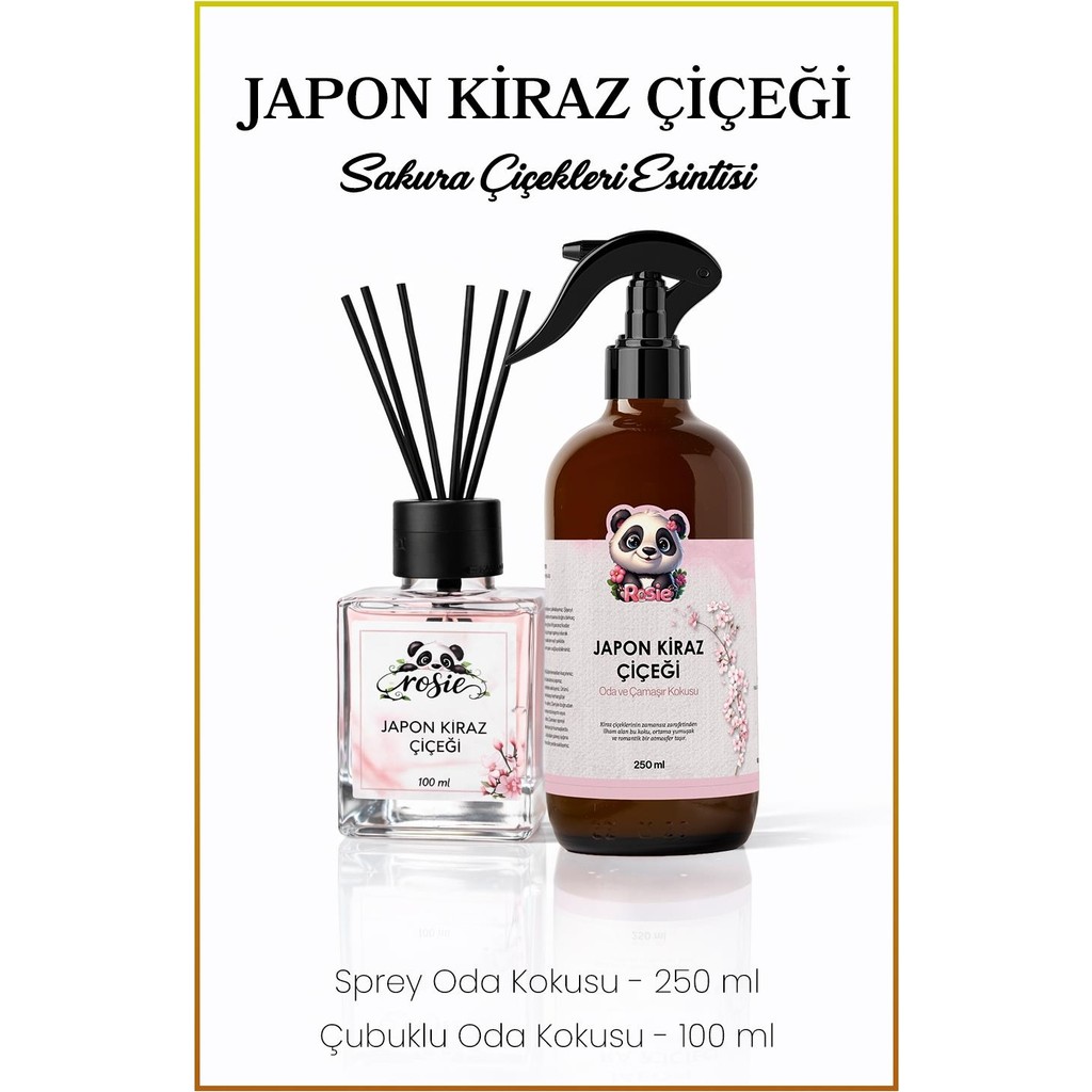 Rosie Japon Kiraz Çiçeği 250 ml Sprey + 100 ml Çubuklu Oda Kokusu Serisi - Şeffaf - YOK Evcil Hayvan Ürünleri Fiyatı